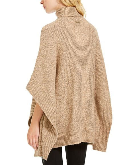 michael kors poncho with zipper|Michael Kors turtleneck poncho.